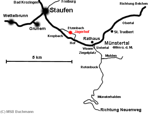 So finden Sie uns in Staufen im Breisgau Schwarzwald